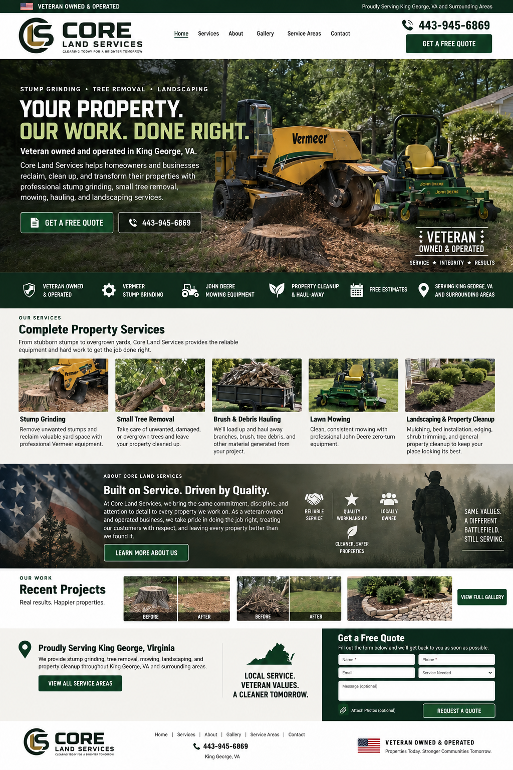 Core Land Services website